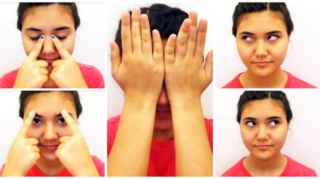 Eye exercises to restore vision.